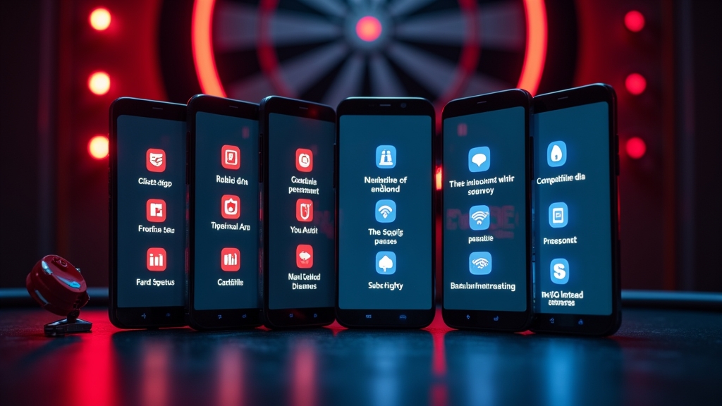 Varios móviles comparando versiones y compatibilidad de un APK en entorno oscuro